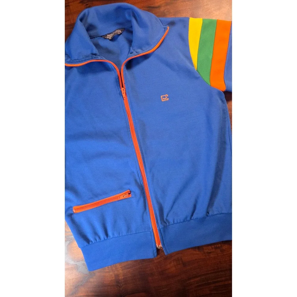 VINTAGE JIMMY CONNORS  RAINBOW STRIPE UNISEX 70'S ECLECTIC GRANDPA Y2K SKATER